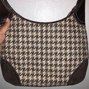 Coach Hamptons Houndstooth Tweed Hobo Bag